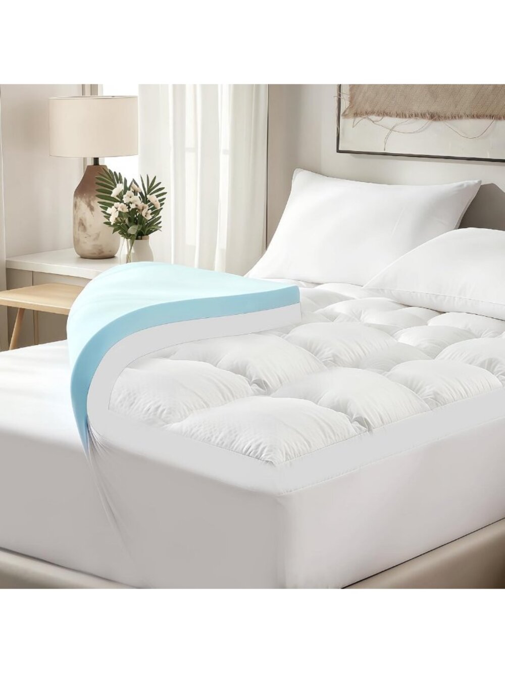 4-Inch Memory Foam Mattress Topper Twin - Comfort & Support for Back Pain Relief